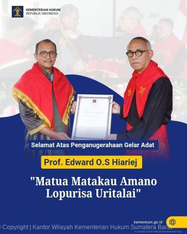 Penganugerahan gelar adat 