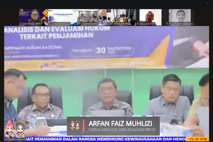 Perkuat Industri Kreatif, Kemenkum Sumbar Ikuti FGD Evaluasi Hukum Penjaminan