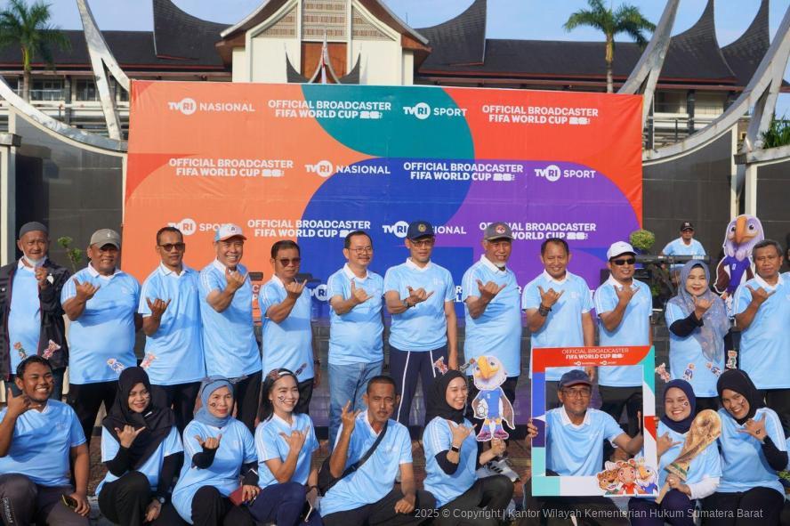 Kawal Hak Siar Piala Dunia 2026, Kemenkum Sumbar Sinergi Bareng TVRI Di CFD Padang