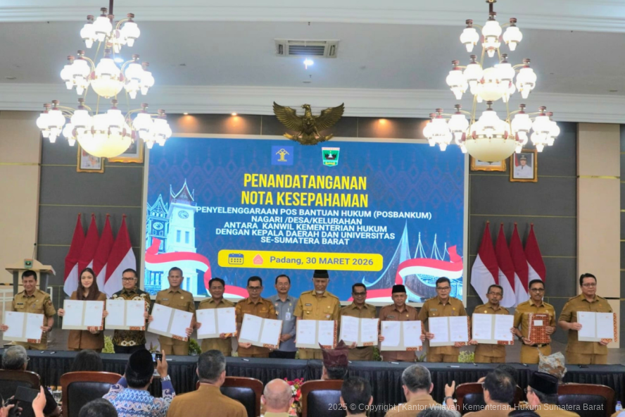 Pecahkan Rekor, Menteri Hukum Resmikan 1.265 Posbankum Nagari se-Sumbar